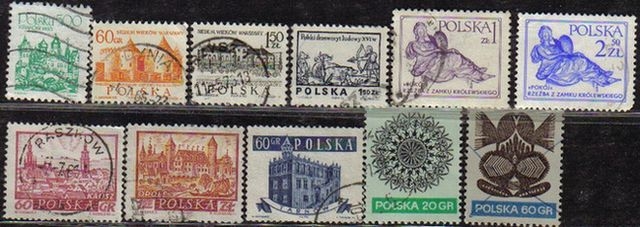 z vendido LOTE Sellos 14 (11) POLONIA VARIOS TEMAS